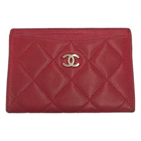 a31510 chanel card holder|Authentic CHANEL Matelasse Red Coco Mark Card Case Holder .